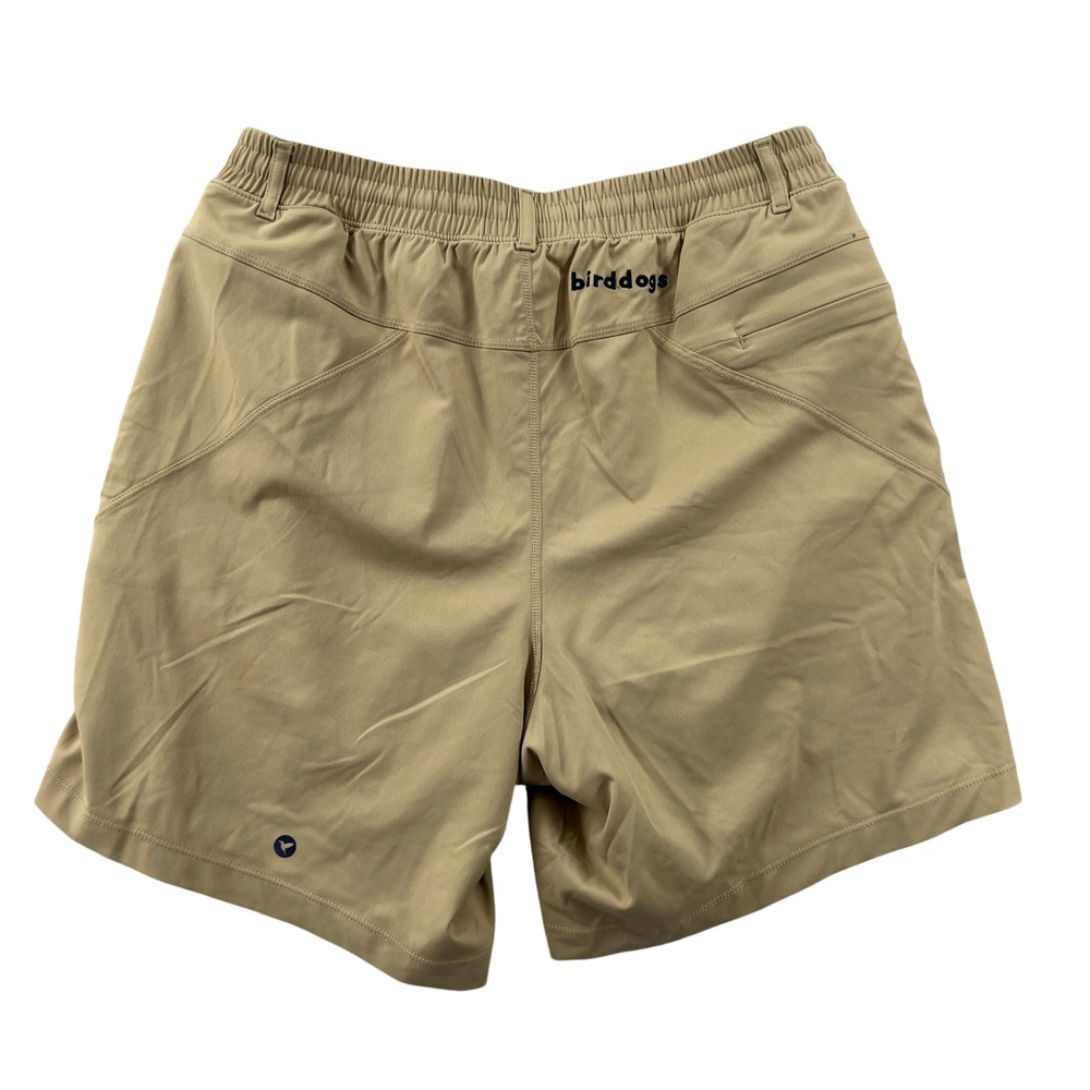 Birddogs Classic Khaki Shorts Mens Medium Compression Liner Tan Active Gym - Picture 2 of 8